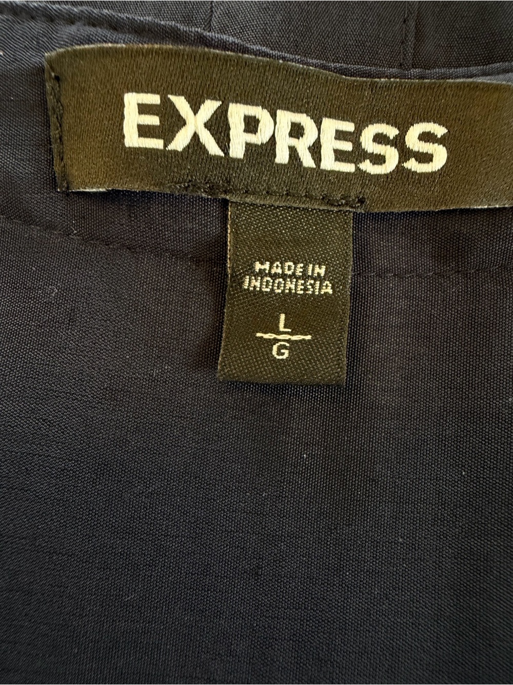 2 Express Blouse Bundle Size L Office Chic Career Wear Olive Green / Navy Tops - Picture 10 of 13